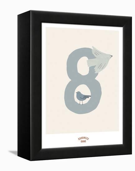 Woodland Numbers - Eight-Goodness Gang-Framed Stretched Canvas