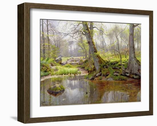 Woodland Pond, 1890-Peder Mork Monsted-Framed Giclee Print