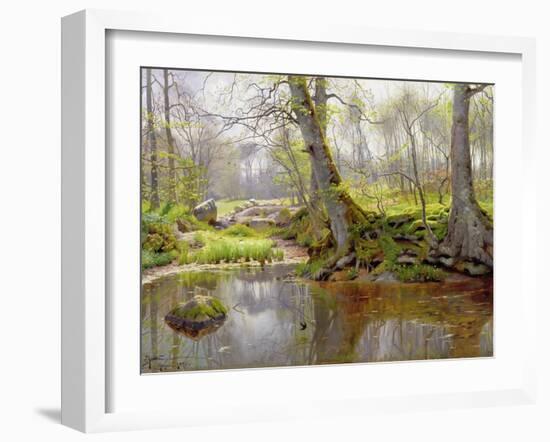 Woodland Pond, 1890-Peder Mork Monsted-Framed Giclee Print