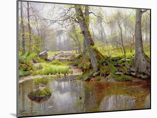 Woodland Pond, 1890-Peder Mork Monsted-Mounted Giclee Print