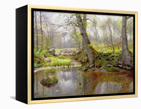 Woodland Pond, 1890-Peder Mork Monsted-Framed Premier Image Canvas