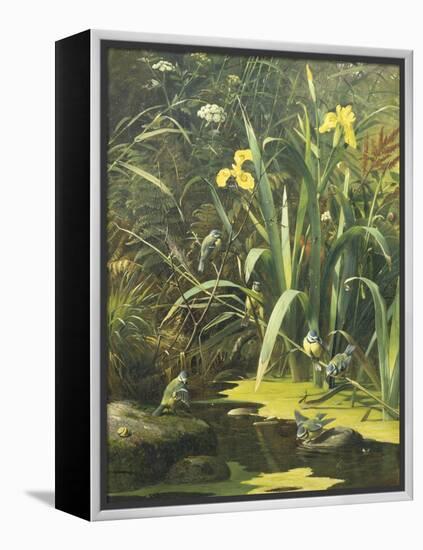 Woodland Pool-Olaf August Hermansen-Framed Premier Image Canvas