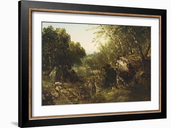 Woodland Pool-John Frederick Kensett-Framed Giclee Print