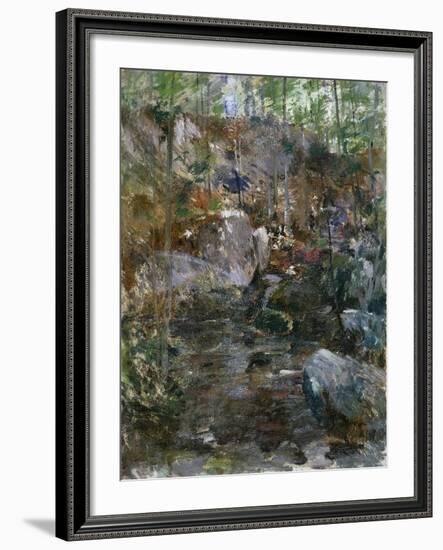 Woodland Stream-Eugène Boudin-Framed Giclee Print