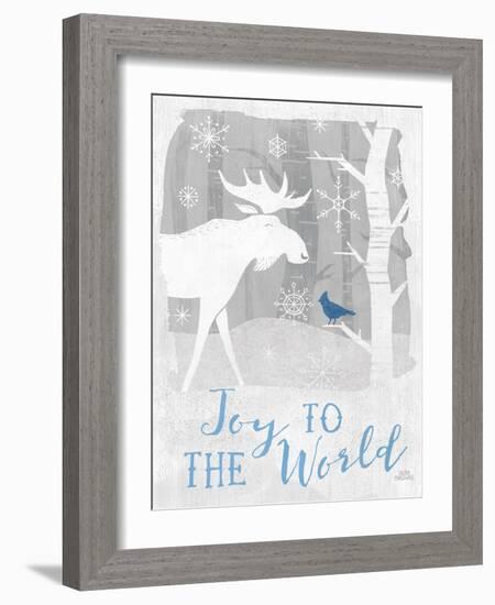 Woodland Wishes III Blue-Laura Marshall-Framed Art Print