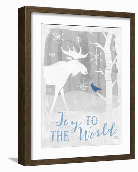 Woodland Wishes III Blue-Laura Marshall-Framed Art Print