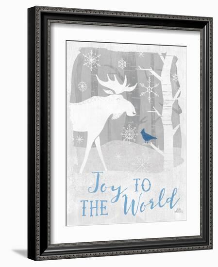 Woodland Wishes III Blue-Laura Marshall-Framed Art Print