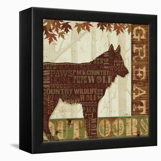 Woodland Words III-Jess Aiken-Framed Stretched Canvas