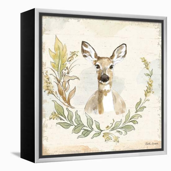 Woodland Wreath VII-Beth Grove-Framed Stretched Canvas