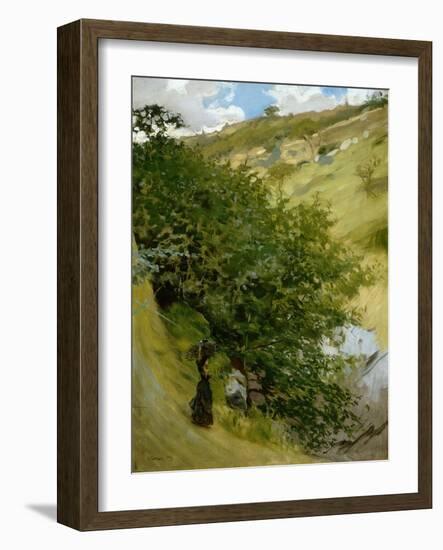 Woodpile in Landscape-Vittorio Matteo Corcos-Framed Giclee Print