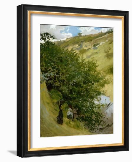 Woodpile in Landscape-Vittorio Matteo Corcos-Framed Giclee Print