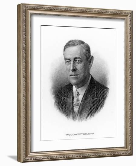 Woodrow Wilson 28th Us President-null-Framed Art Print