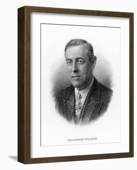 Woodrow Wilson 28th Us President-null-Framed Art Print