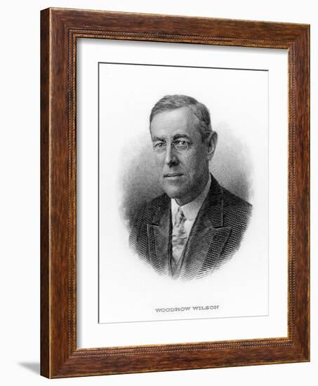 Woodrow Wilson 28th Us President-null-Framed Art Print