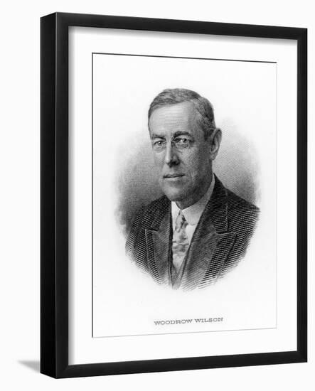 Woodrow Wilson 28th Us President-null-Framed Art Print