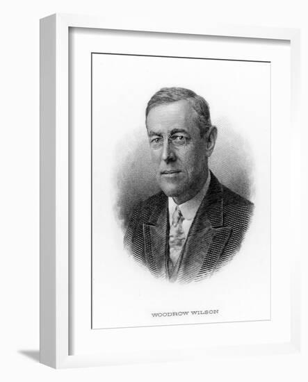 Woodrow Wilson 28th Us President-null-Framed Art Print