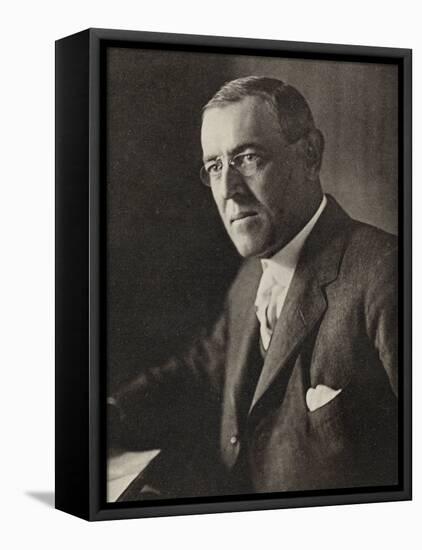 Woodrow Wilson American President and Nobel Prizewinner in 1919-Lagrelius & Westphal-Framed Premier Image Canvas