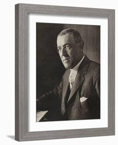 Woodrow Wilson American President and Nobel Prizewinner in 1919-Lagrelius & Westphal-Framed Photographic Print