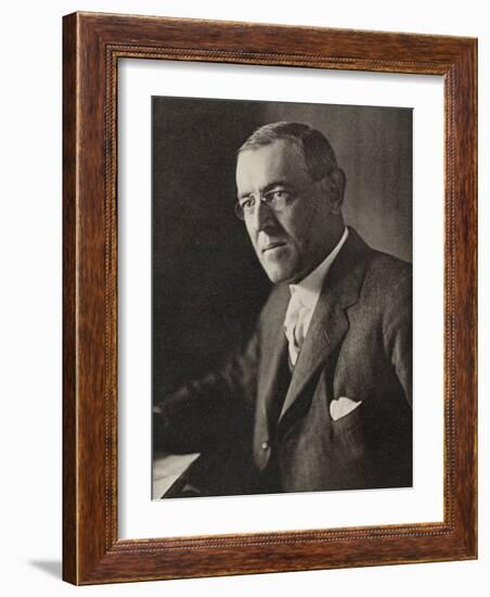 Woodrow Wilson American President and Nobel Prizewinner in 1919-Lagrelius & Westphal-Framed Photographic Print