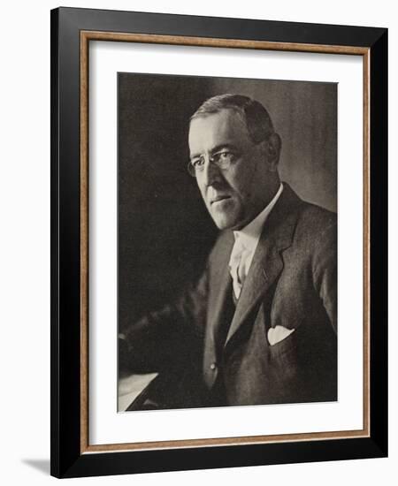 Woodrow Wilson American President and Nobel Prizewinner in 1919-Lagrelius & Westphal-Framed Photographic Print