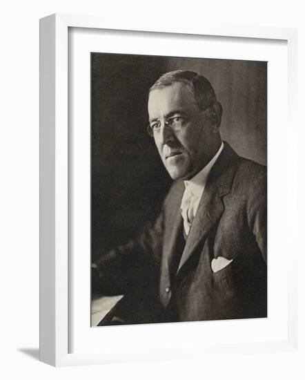 Woodrow Wilson American President and Nobel Prizewinner in 1919-Lagrelius & Westphal-Framed Photographic Print