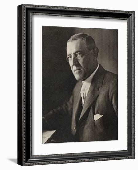 Woodrow Wilson American President and Nobel Prizewinner in 1919-Lagrelius & Westphal-Framed Photographic Print