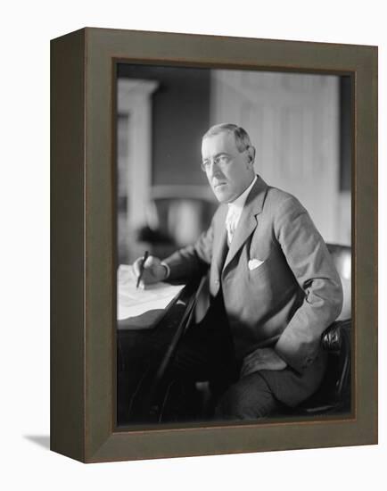 Woodrow Wilson, c.1913-Harris & Ewing-Framed Premier Image Canvas