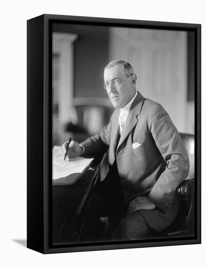 Woodrow Wilson, c.1913-Harris & Ewing-Framed Premier Image Canvas