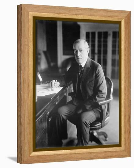 Woodrow Wilson, c.1918-American Photographer-Framed Premier Image Canvas