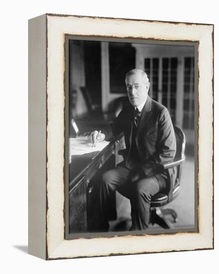 Woodrow Wilson, c.1918-American Photographer-Framed Premier Image Canvas