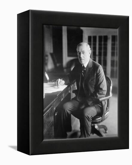 Woodrow Wilson, c.1918-American Photographer-Framed Premier Image Canvas