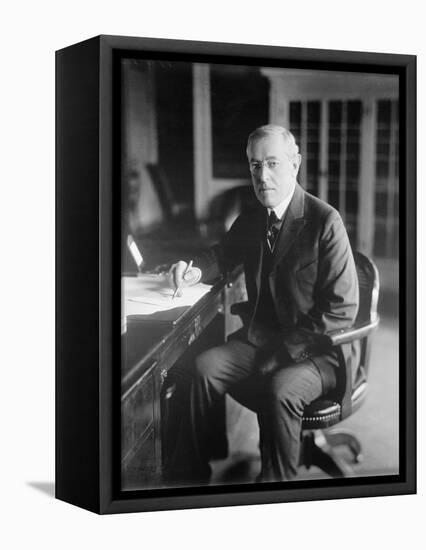 Woodrow Wilson, c.1918-American Photographer-Framed Premier Image Canvas