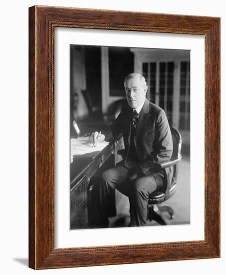 Woodrow Wilson, c.1918-American Photographer-Framed Photographic Print