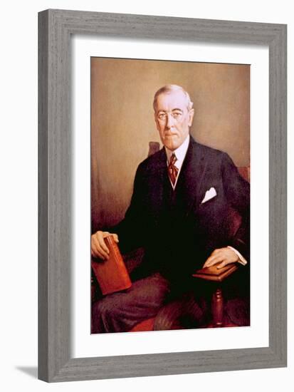 Woodrow Wilson, U.S. President-null-Framed Art Print