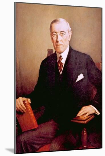 Woodrow Wilson, U.S. President-null-Mounted Art Print