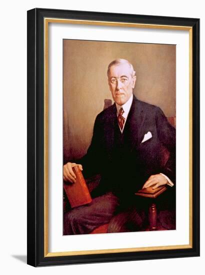 Woodrow Wilson, U.S. President-null-Framed Art Print