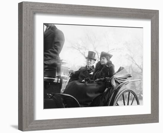 Woodrow Wilson with his second wife, c.1921-American Photographer-Framed Photographic Print