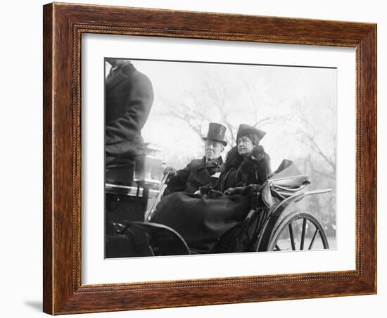 Woodrow Wilson with his second wife, c.1921-American Photographer-Framed Photographic Print