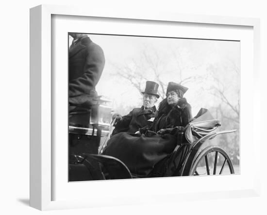 Woodrow Wilson with his second wife, c.1921-American Photographer-Framed Photographic Print