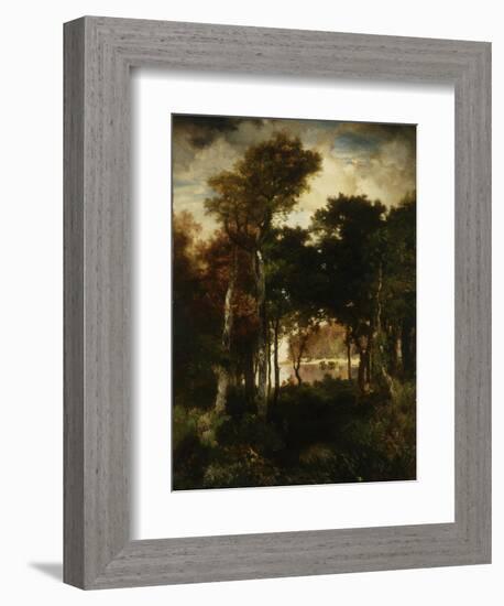 Woods by a River, 1886-Thomas Moran-Framed Giclee Print