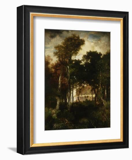 Woods by a River, 1886-Thomas Moran-Framed Giclee Print