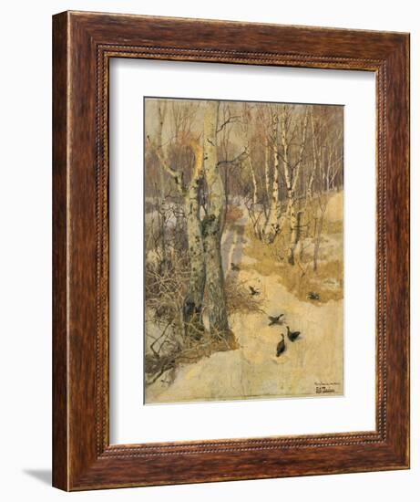 Woods Covered with Snow, 19th Century-Frits Thaulow-Framed Giclee Print