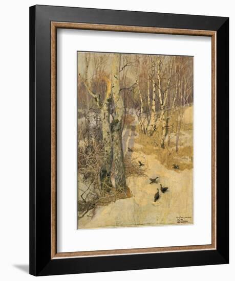 Woods Covered with Snow, 19th Century-Frits Thaulow-Framed Giclee Print