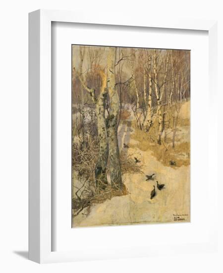 Woods Covered with Snow, 19th Century-Frits Thaulow-Framed Giclee Print