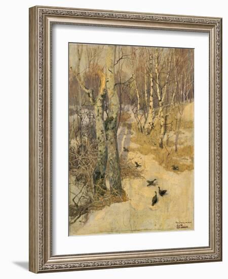 Woods Covered with Snow, 19th Century-Frits Thaulow-Framed Giclee Print