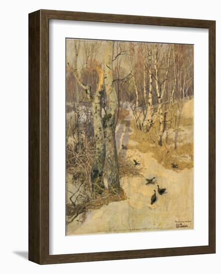 Woods Covered with Snow, 19th Century-Frits Thaulow-Framed Giclee Print