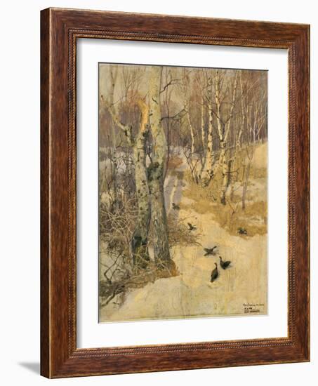 Woods Covered with Snow, 19th Century-Frits Thaulow-Framed Giclee Print