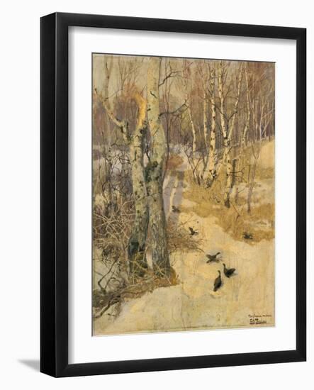 Woods Covered with Snow, 19th Century-Frits Thaulow-Framed Giclee Print