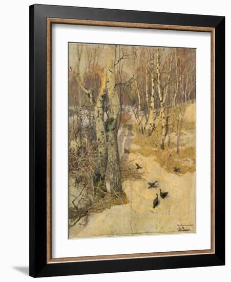 Woods Covered with Snow, 19th Century-Frits Thaulow-Framed Giclee Print