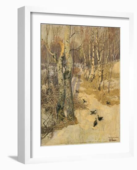 Woods Covered with Snow, 19th Century-Frits Thaulow-Framed Giclee Print